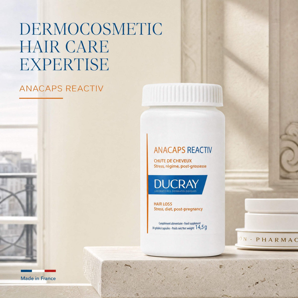 Ducray Anacaps Reactiv Hair Vitality Supplement – 30 Capsules