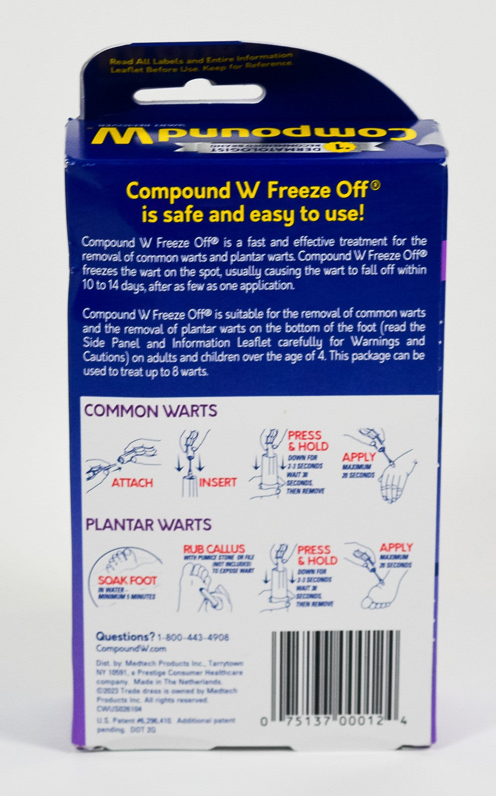 Freeze Off Wart Remover Kit for Common and Plantar Warts - 8 Applications