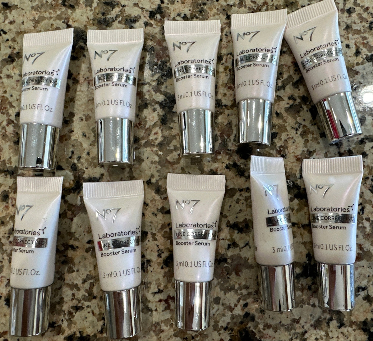 50 Pcs No7 Boots Laboratories Line Correcting Booster Serums 0.1 Oz Mini