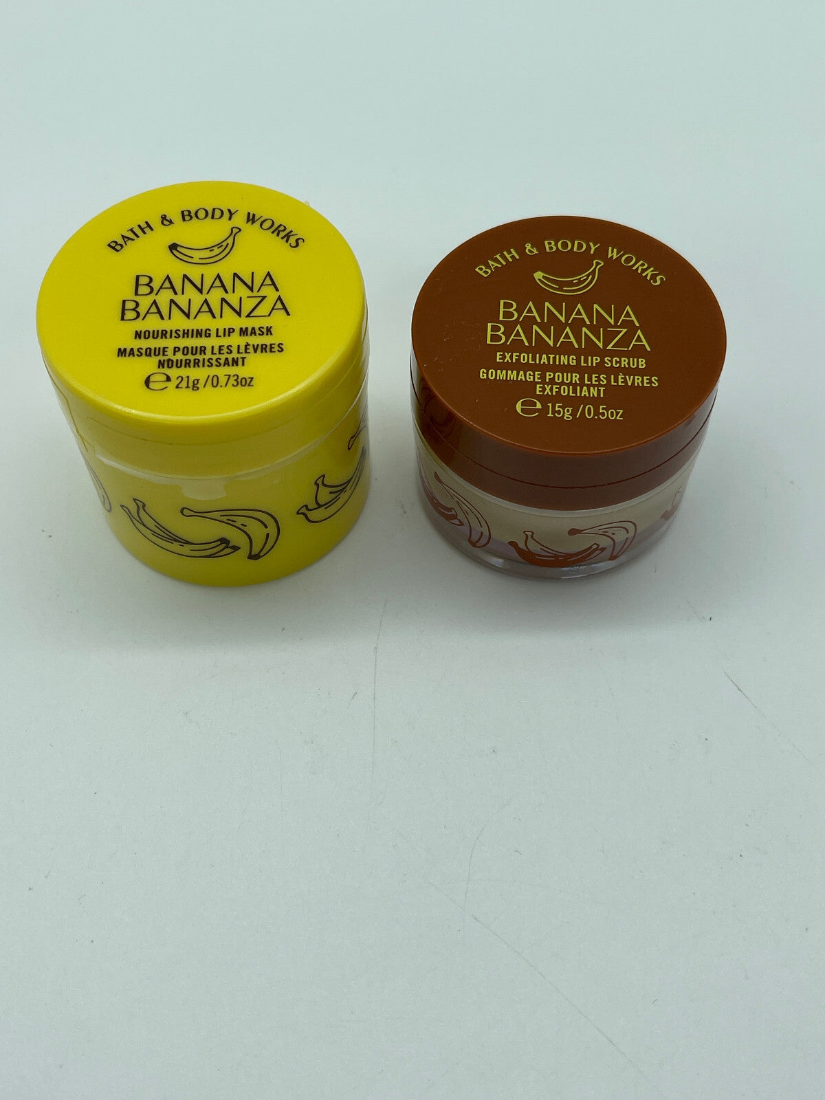 Lip Mask & Lip Scrub Set - Moisturizing & Exfoliating Banana Flavored