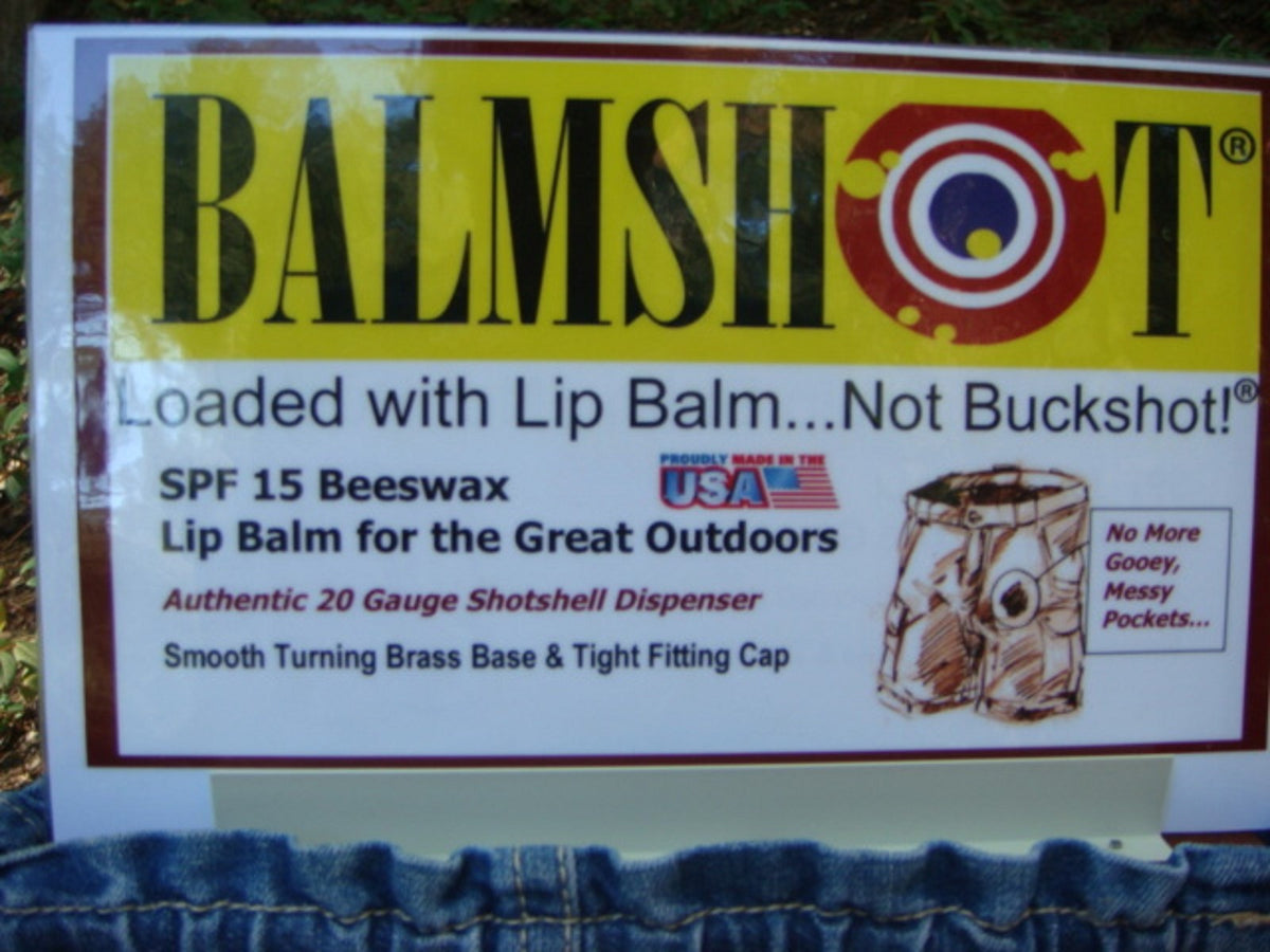 Two Shotgun Shell Lip Balms SPF 15 - Vanilla Mint & Classic Flavors, Natural Oils, Made in USA