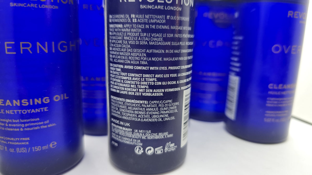 Revolution Skincare Overnight Cleansing Oil with Primrose Oil - 5.07 oz (6 Pack)