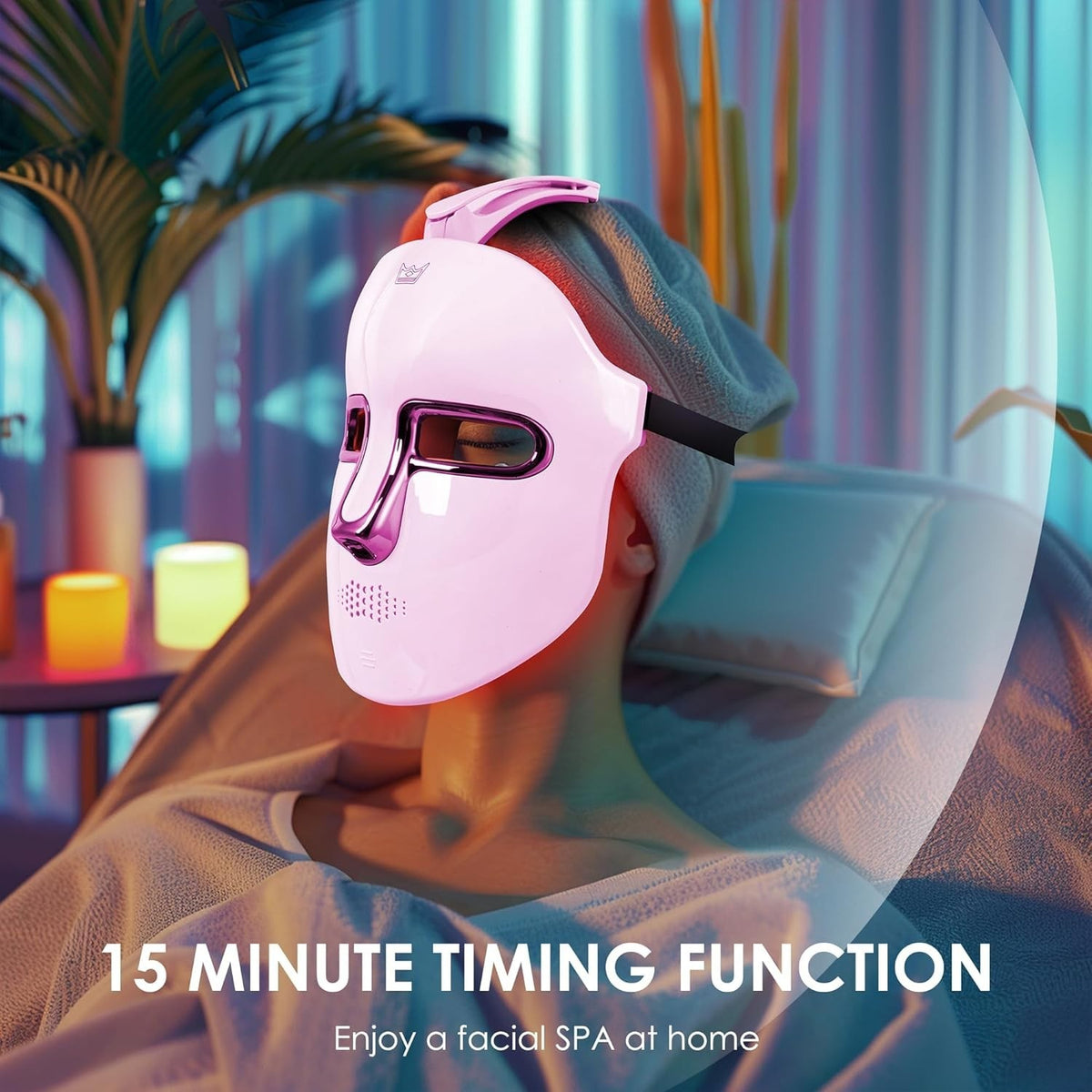 Red Light Therapy Face Mask with 7 Light Colors for Skin Rejuvenation