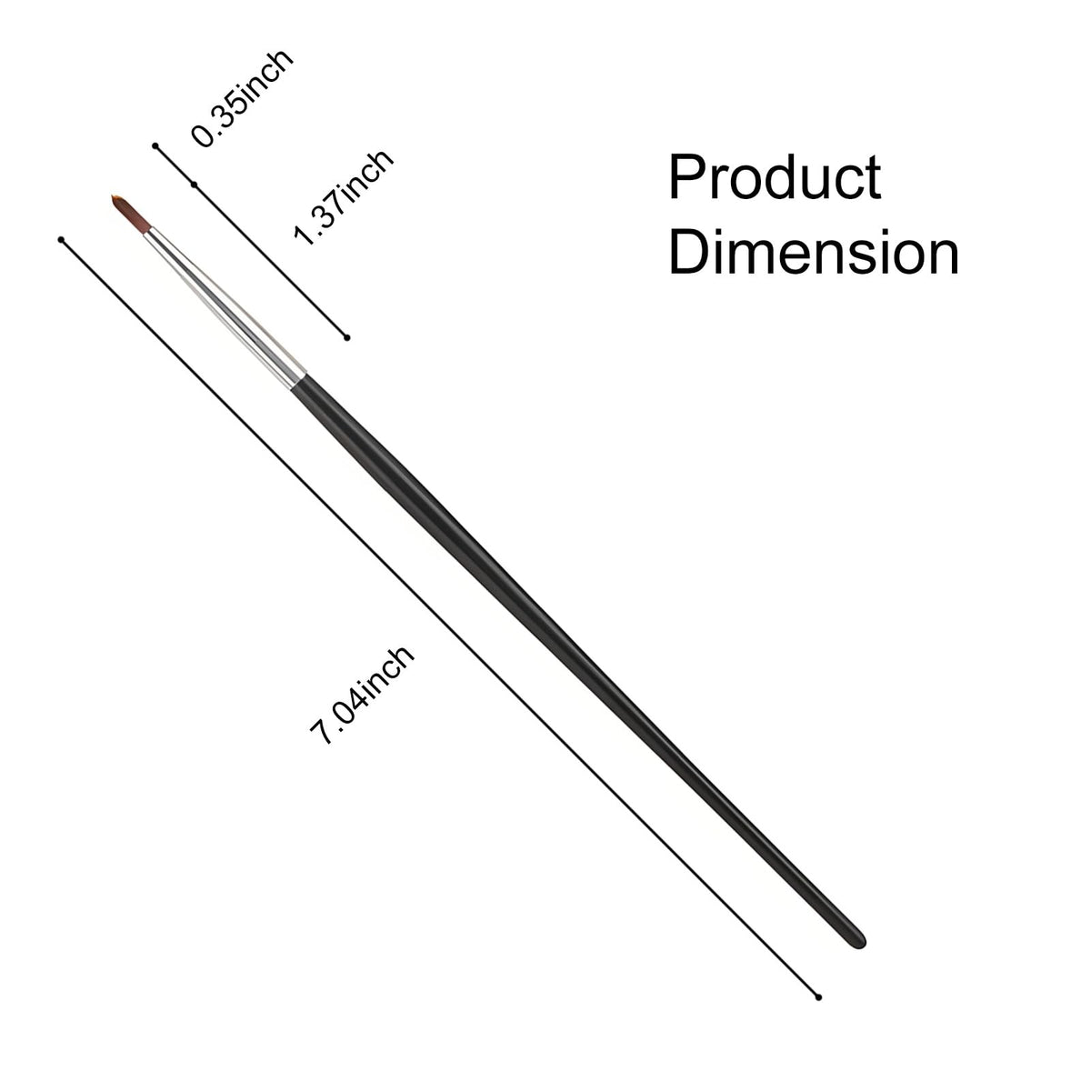 7-Piece Ultra Fine Sable Eyeliner Brush Set for Precise Eye Makeup