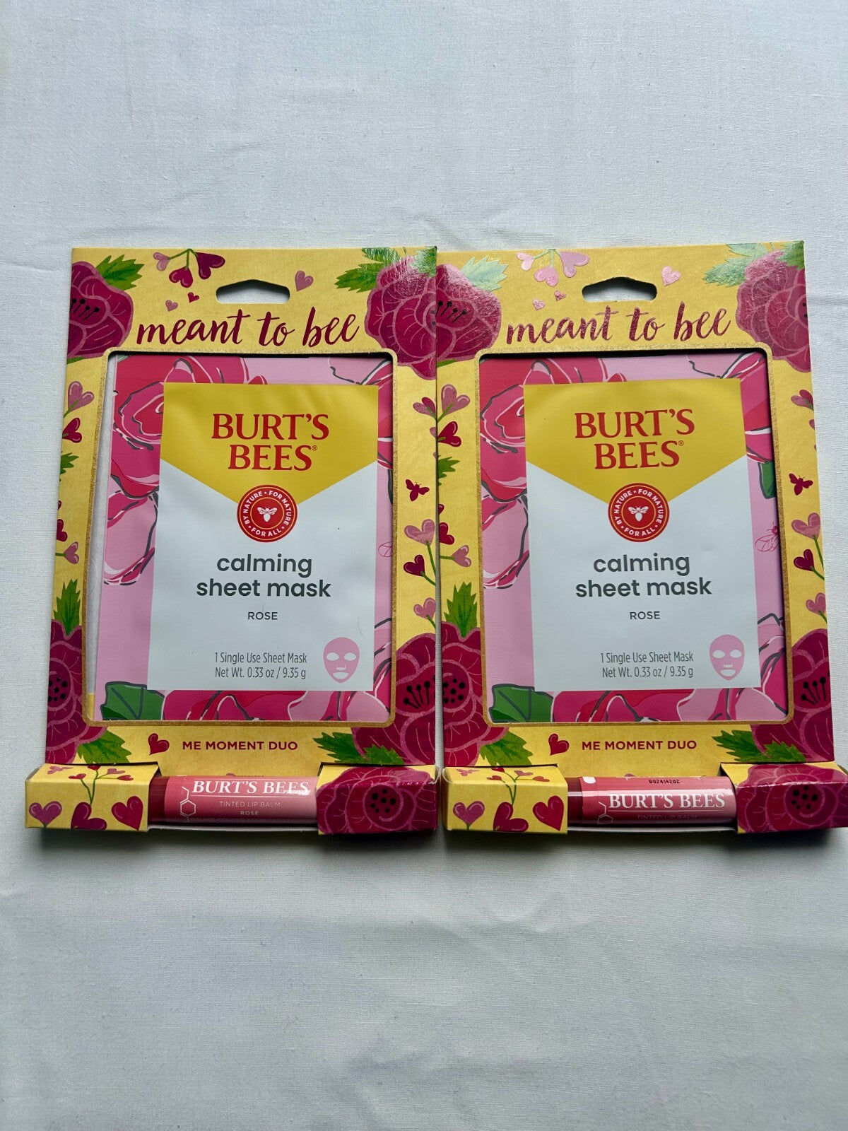 Calming Sheet Mask & Tinted Lip Balm Set - Rose