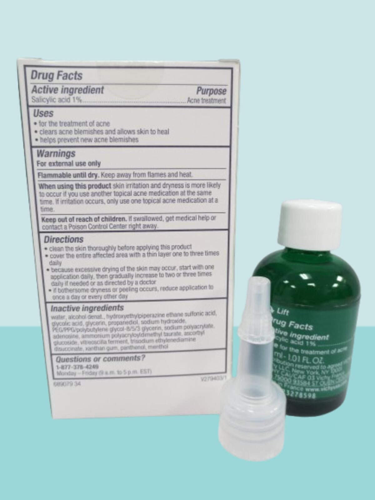 Vichy Normaderm BHA Exfoliating Serum for Acne Treatment - 3 Pack 1.01 oz