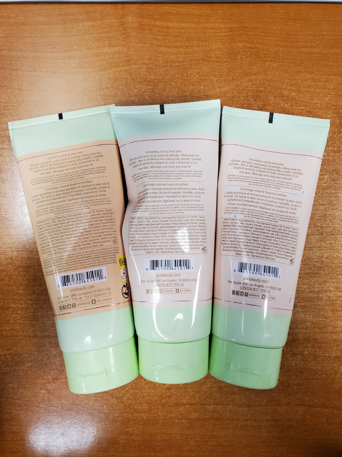 3 Pack: Pixi Glycolic Body Peel & Latic Acid 6.8 oz. ea. - E6B