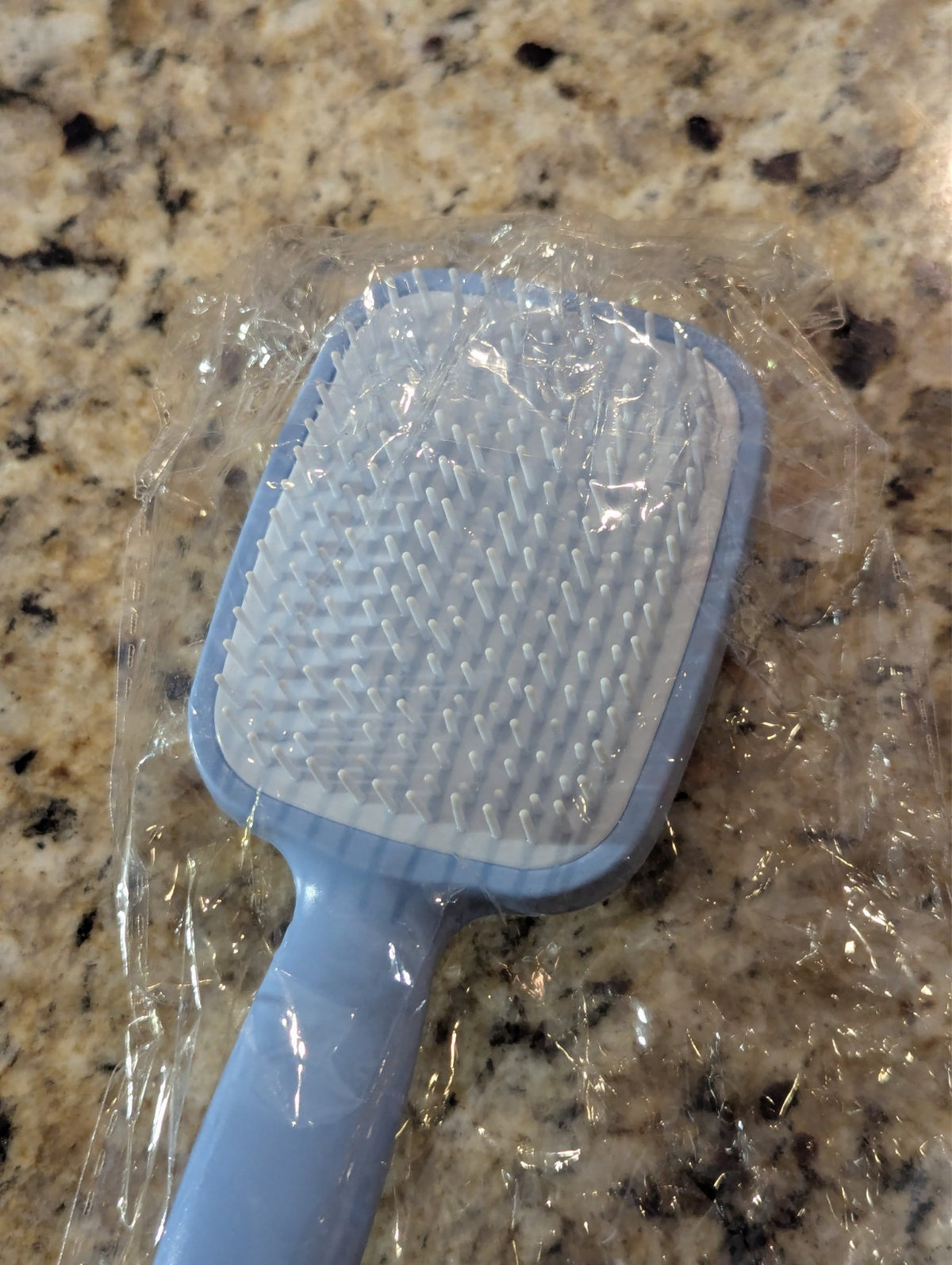 Double Sided Scalp Massager Shampoo Brush with Silicone Bristles - Blue