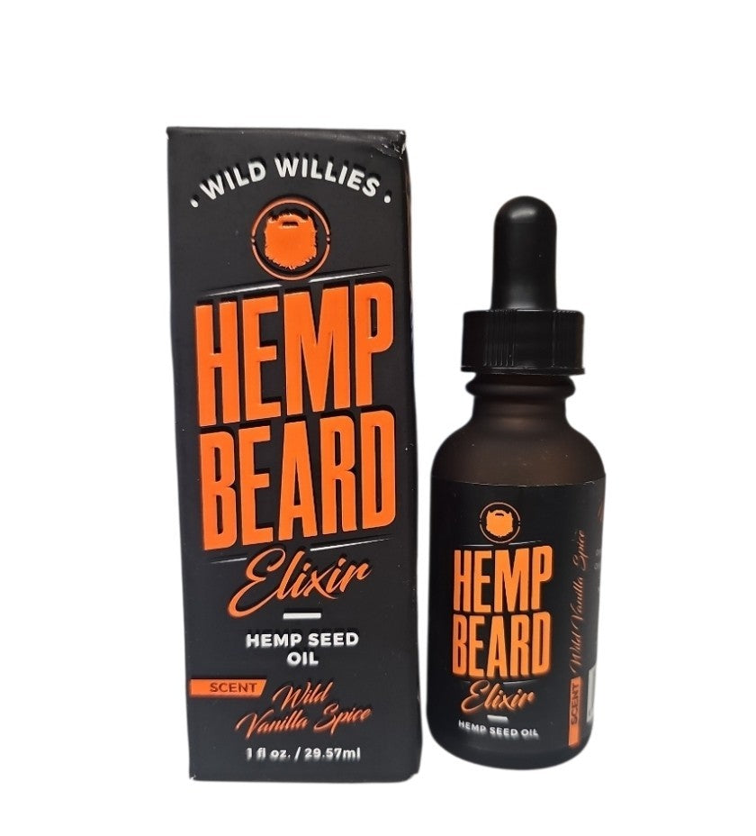 Hemp Beard Elixir Vanilla Spice 1 fl oz - Natural Beard Care Oil