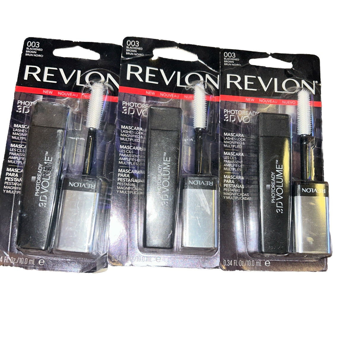 Revlon Photoready 3D Volume Mascara Blackened Brown - 3 Pack