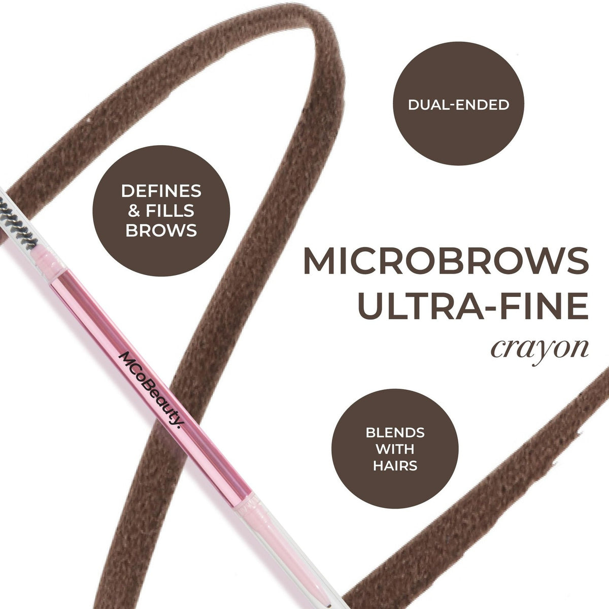 Micro Brows Ultra-Fine Brow Pencil - Medium Dark, Water-Resistant & Cruelty-Free
