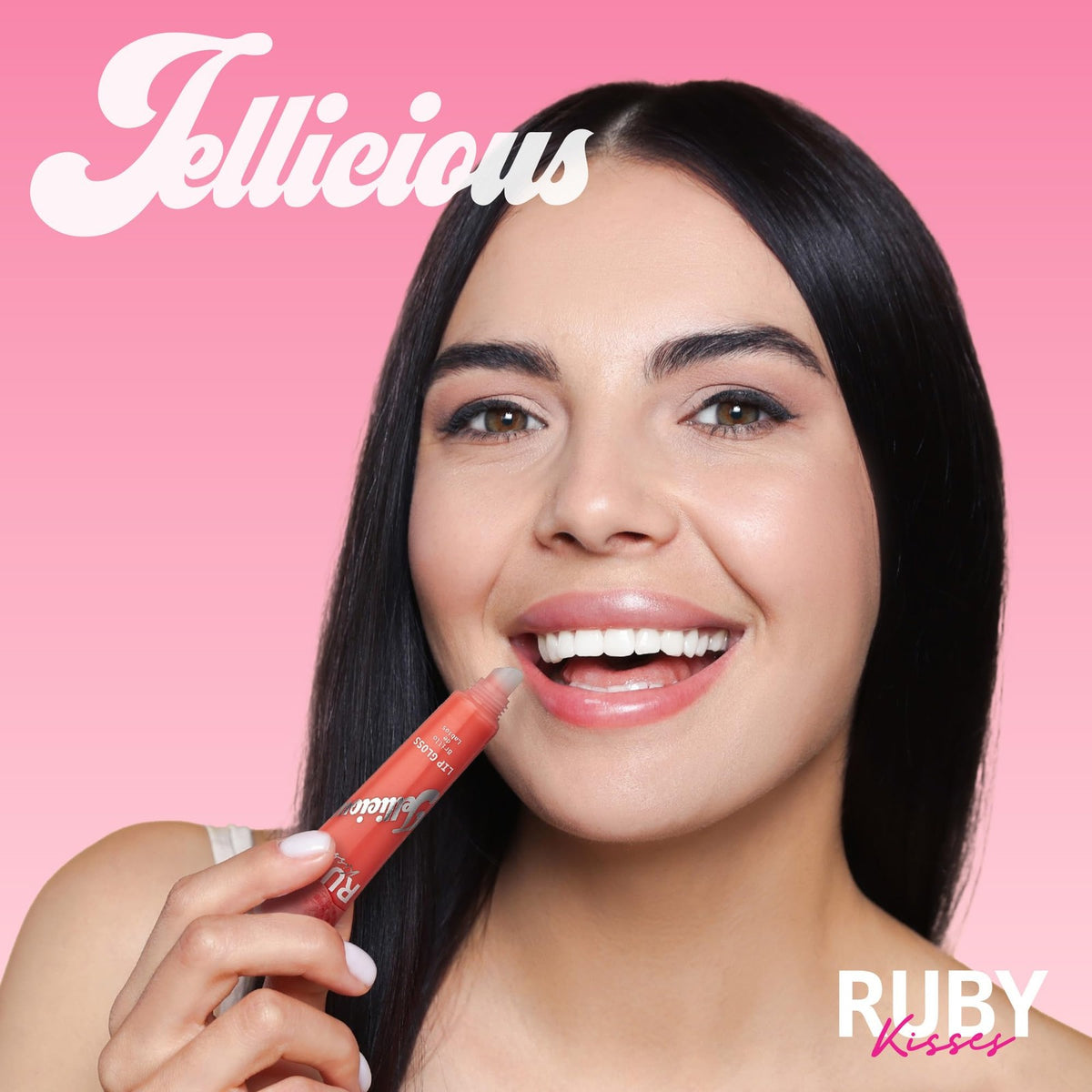Jellicious Pink Cotton Candy Caramel Frappuccino Lip Gloss Set - Long Lasting Shine