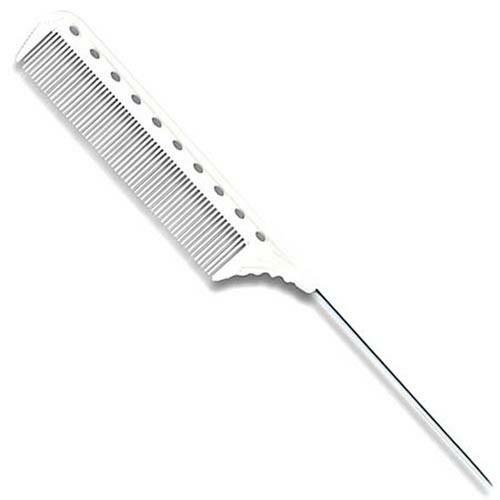 YS Park Extra Long Tail White Hair Cutting Comb 122 - Professional Salon Tool