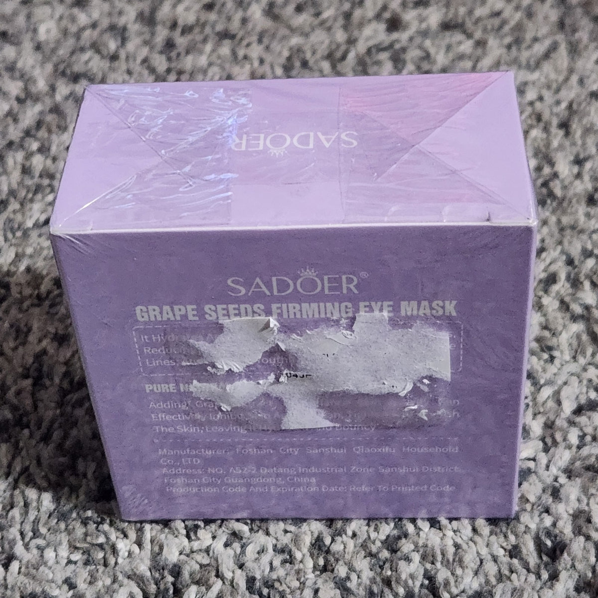 Sadoer Grape Seed Firming Eye Mask - Hydrating Anti-Aging Treatment, Pack of 60