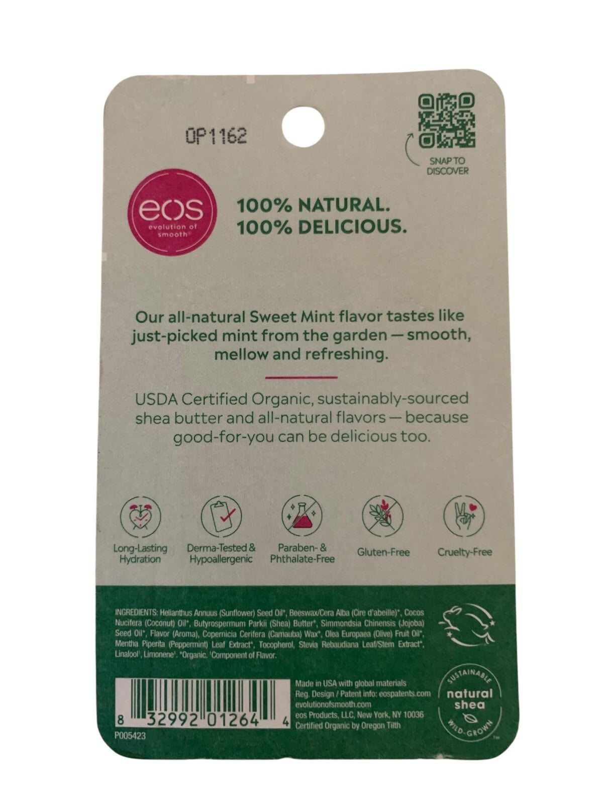 Organic Shea Lip Balm Set - Sweet Mint Natural Moisturizer for Lips