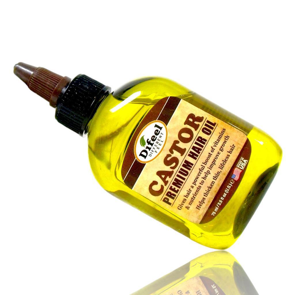 Premium Castor Hair Oil - Alcohol-Free, USA Made, 3 Pack of 2.5oz Bottles
