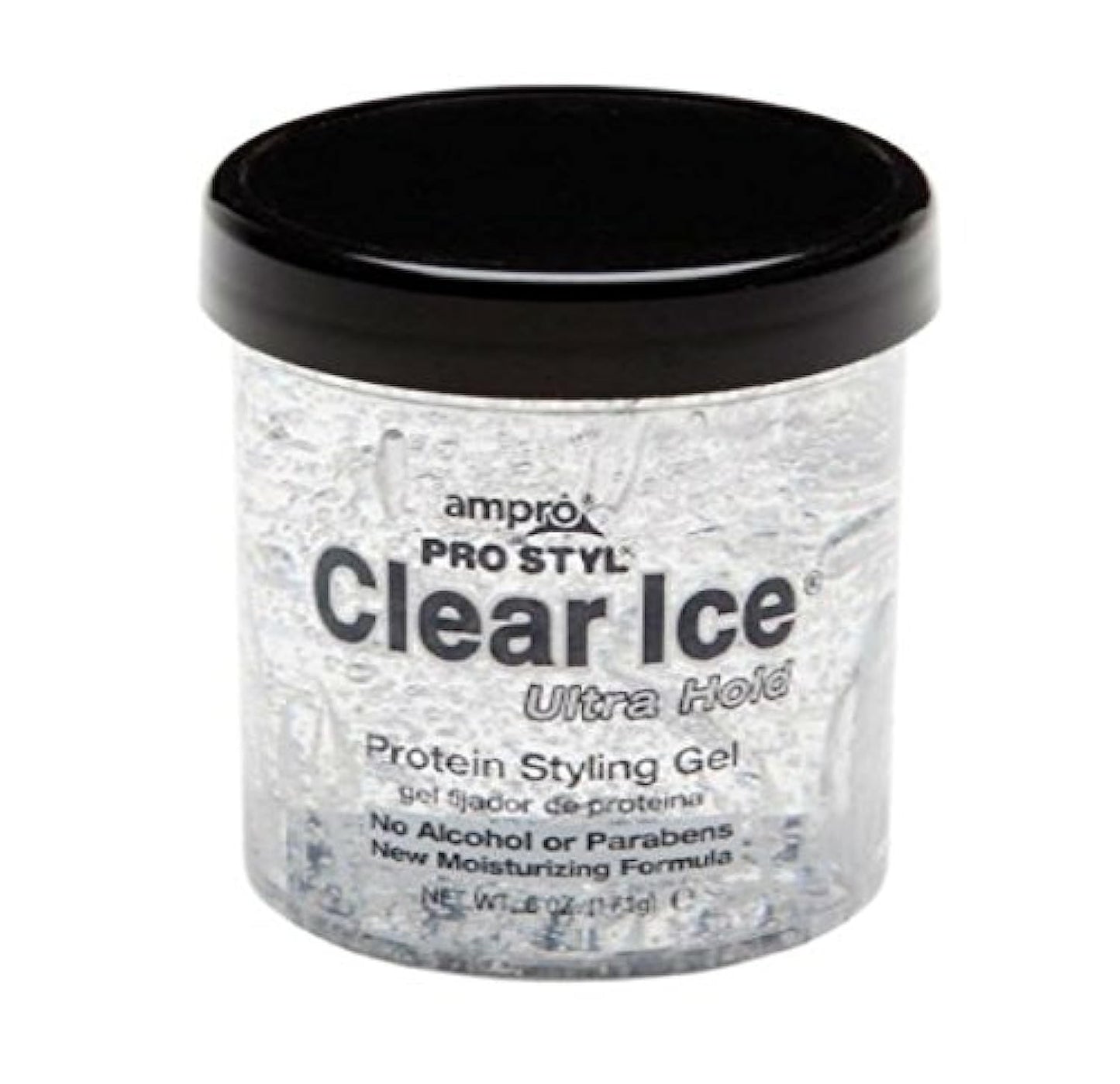 Hair Styling Gel - Clear Ice Protein Hold, Alcohol-Free, 4.5 Oz