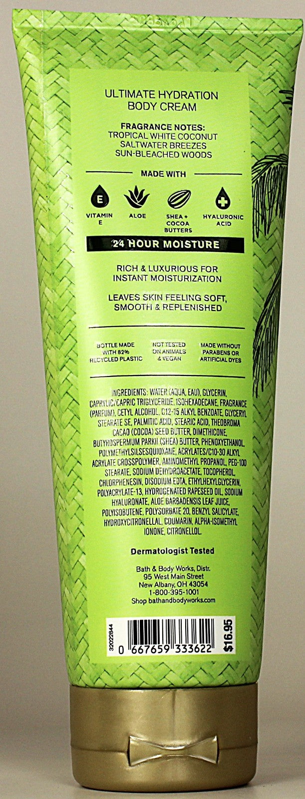 Waikiki Beach Coconut Body Cream Lotion 8oz - 2 Pack