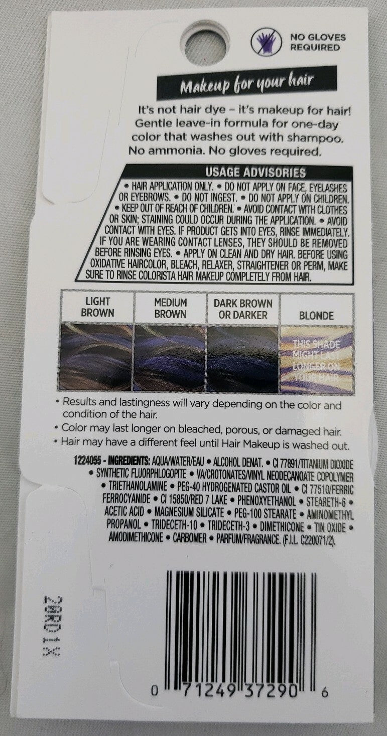 Colorista 1-Day Hair Makeup Purple Lot of 4