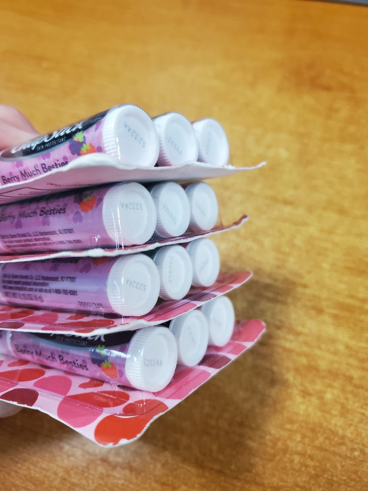 Lip Balm Set - 4 Packs of 3 Flavors Sweet Valentine (Berry, Mint, Cherry)