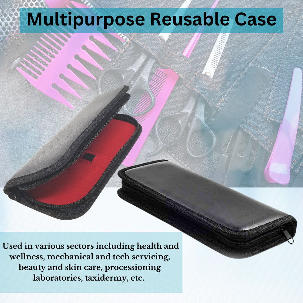 Travel Makeup Organizer Pouch with 4 Slots - Waterproof Bi-Fold Cosmetic Case