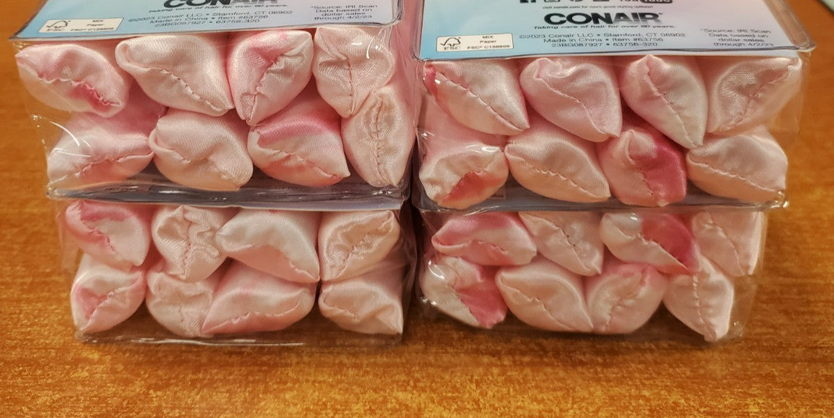 4 Packs of 8: Conair Loose Waves Satin Tube Rollers Roll Set & Sleep