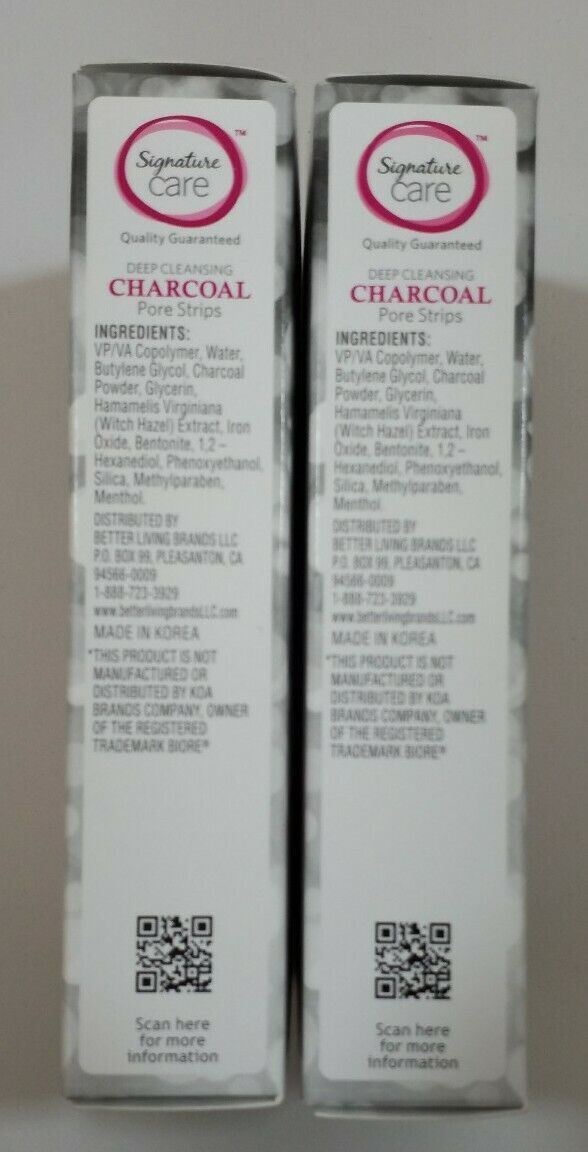 Deep Cleansing Charcoal Pore Strips - 6 Strips per Box, Pack of 2