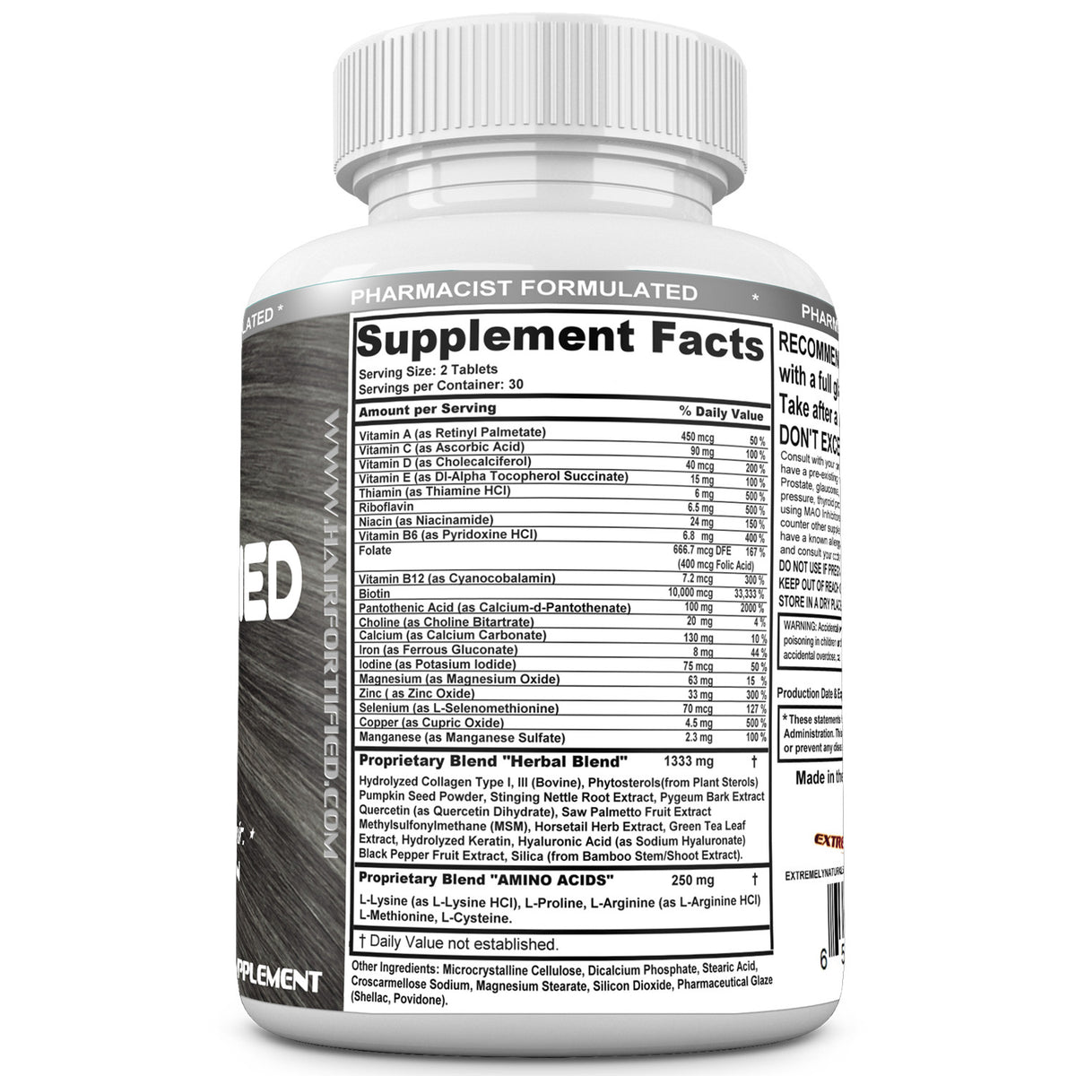 Hair Vitamins Biotin 10000mcg with Keratin & Horsetail for Hair Growth