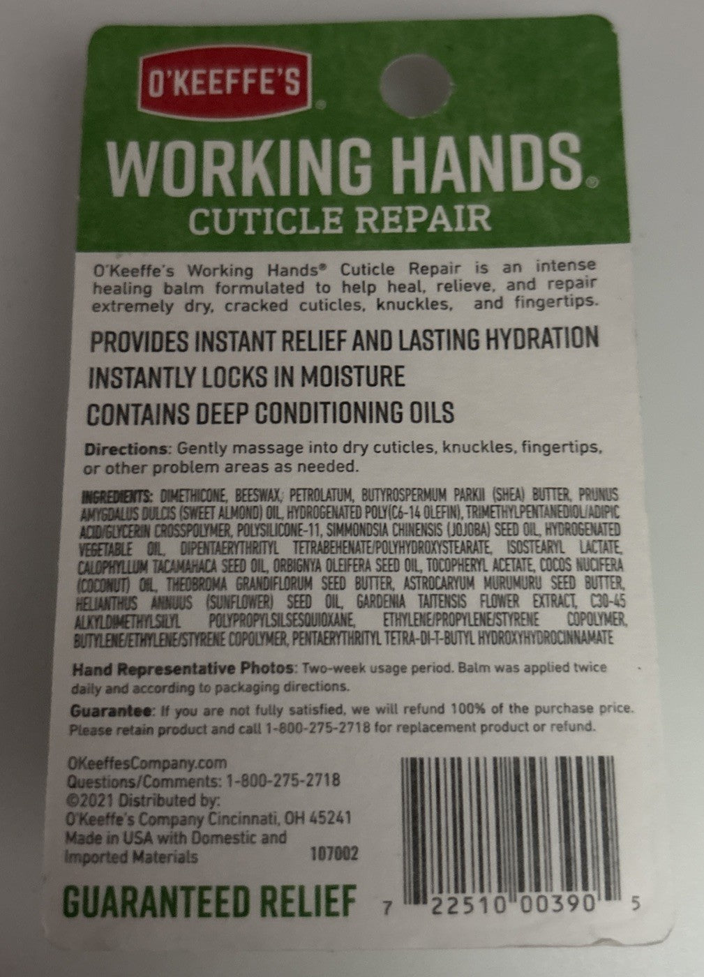 O'KEEFFE'S Working Hands Cuticle Repair .38 Oz FREE SHIPPING