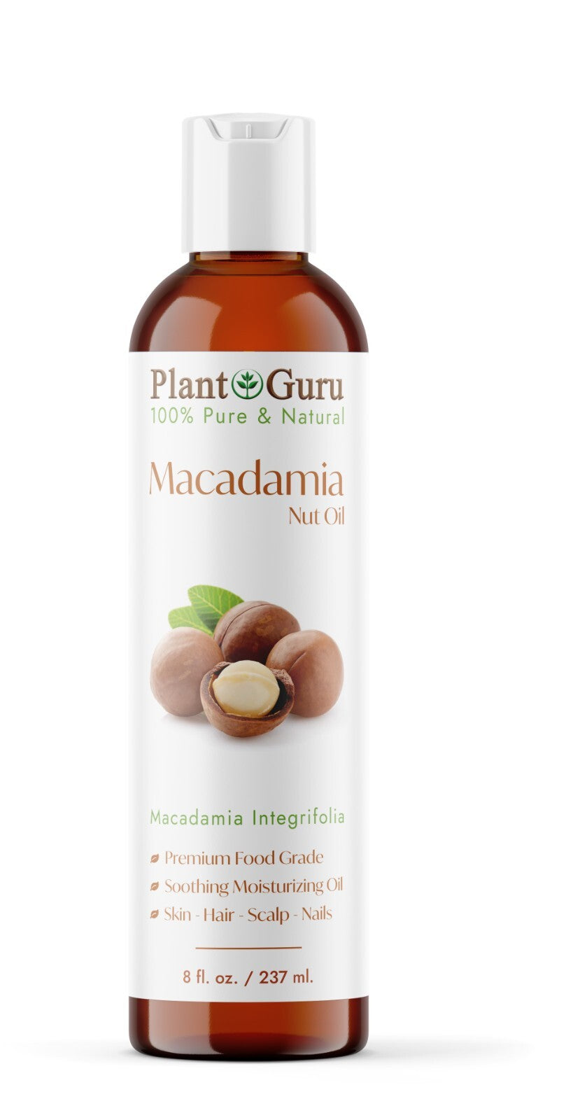 Pure Cold Pressed Macadamia Nut Oil 8oz for Skin and Hair Moisturizer