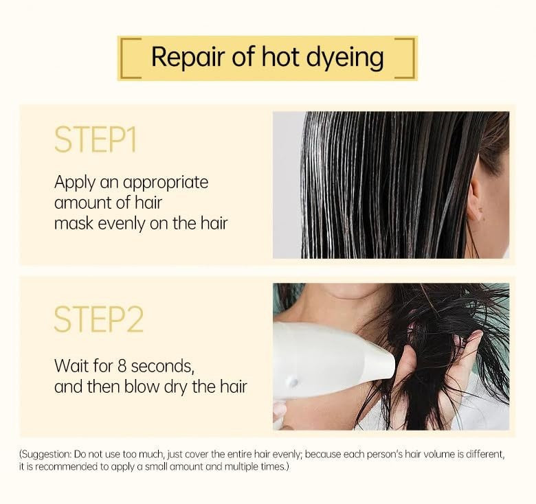 No-Rinse Hair Mask Set for Damaged Hair - 8 Second Repair & Nourishment