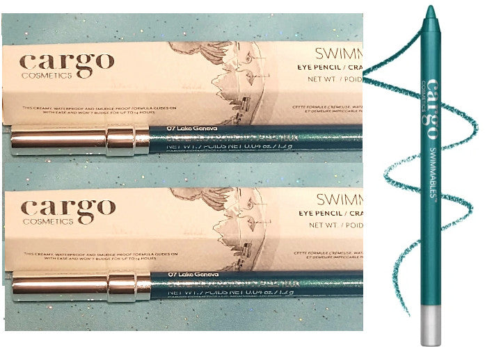 Cargo Swimmables Waterproof Eyeliner Pencil - Teal, 2 Pack