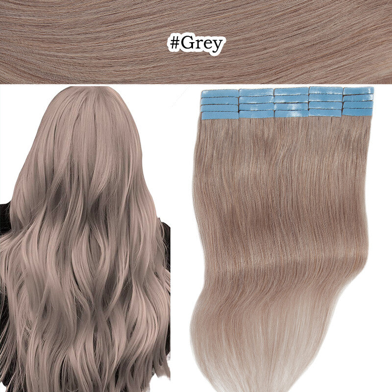 Indian Remy Tape-In Human Hair Extensions Full Head - Straight 200G