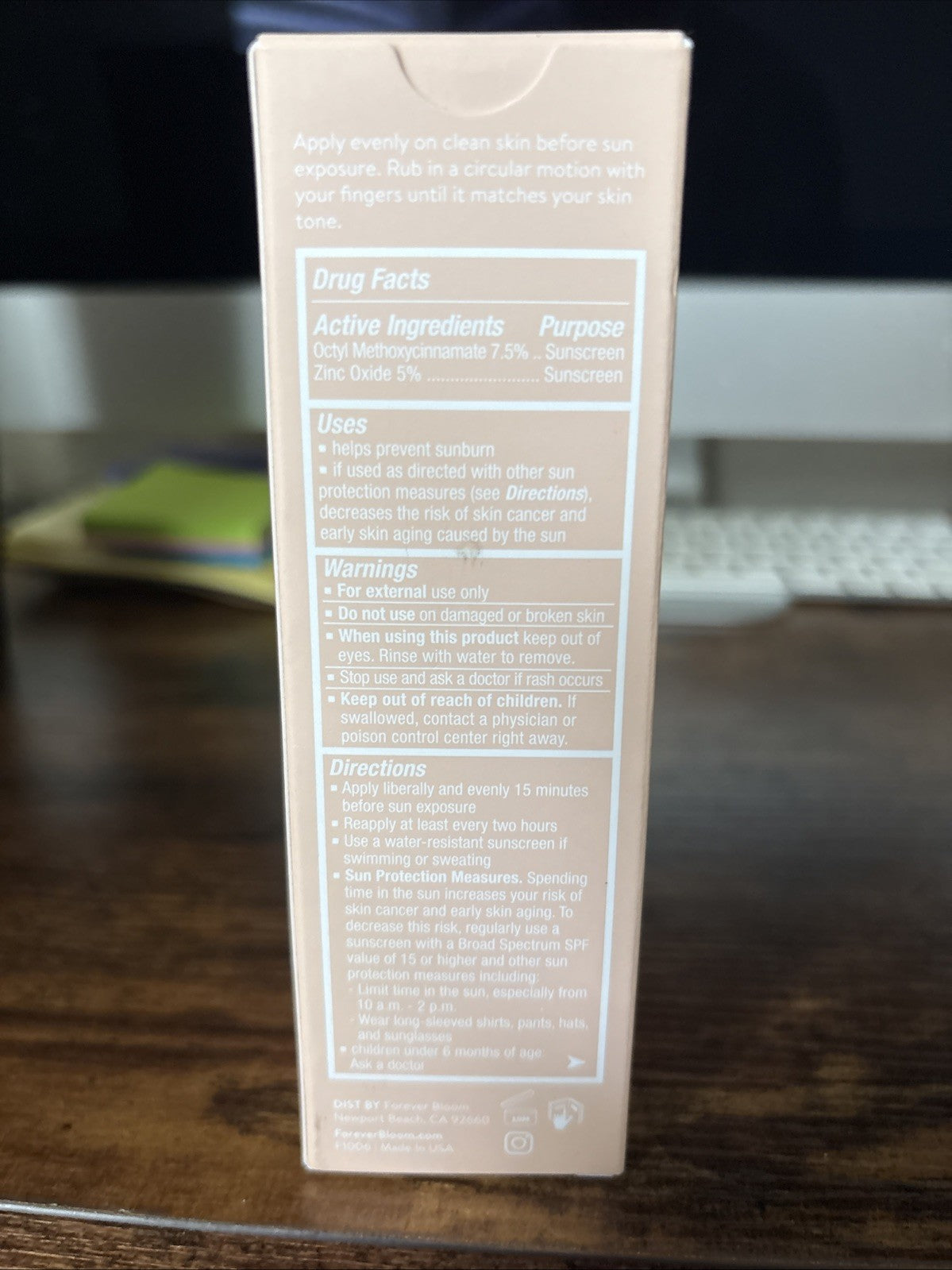 Forever Bloom Biomimic SPF 50 Light Spectrum Foundation Serum 1 Fl Oz