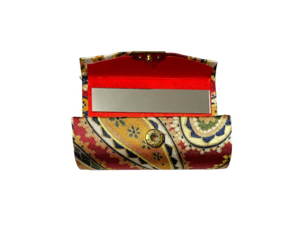 Colorful Lipstick Case Holder with Mirror - Compact Makeup Storage