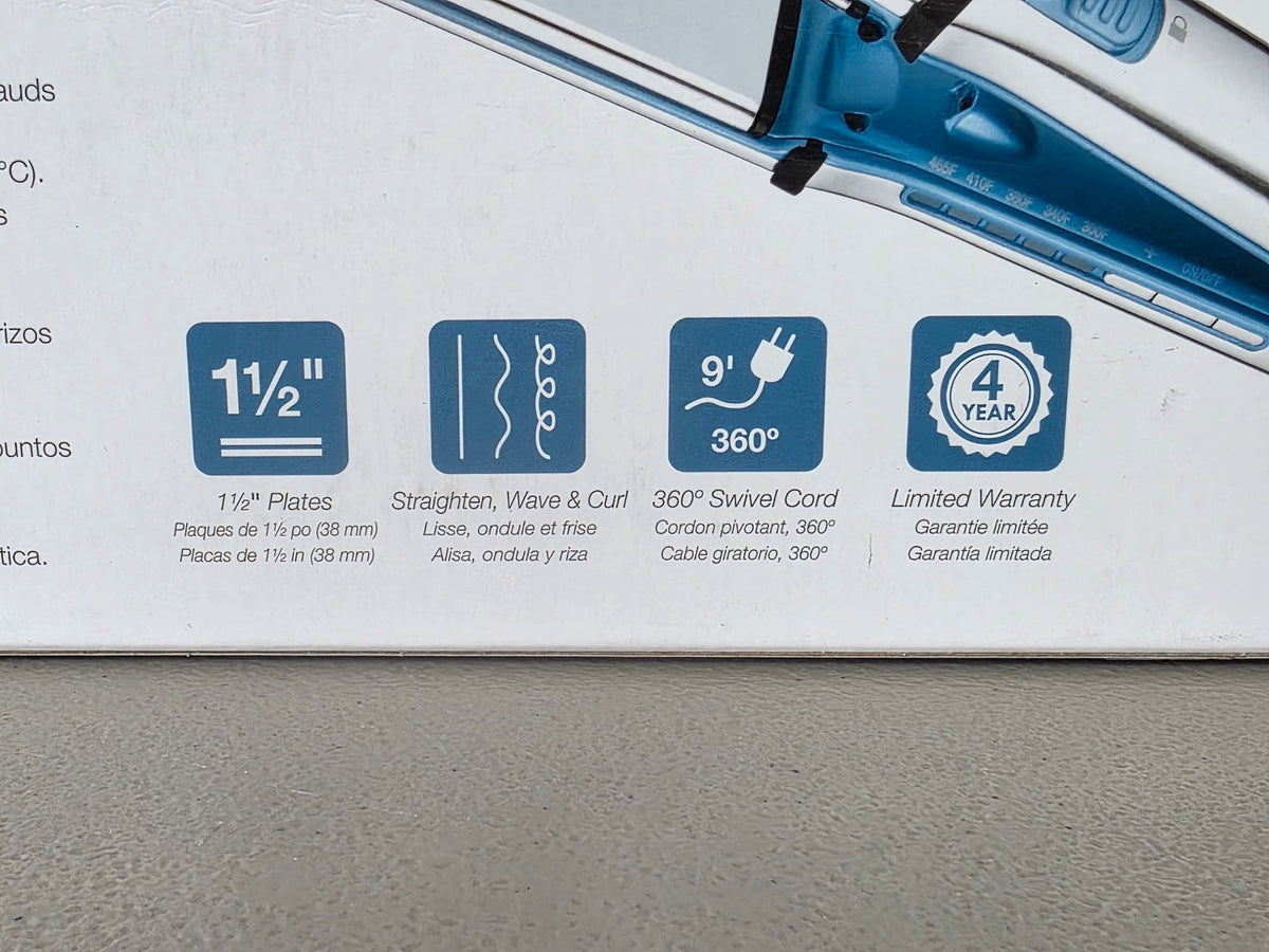 Nano Titanium Styling Iron 1.5 Inch Stainless Steel Flat Iron 465°F
