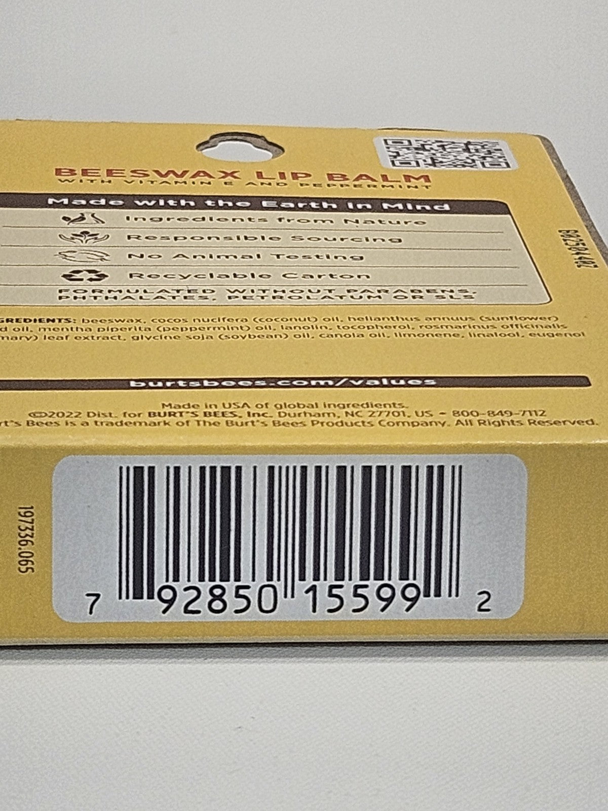 Beeswax Lip Balm - 100% Natural & Cruelty-Free, 0.15 Oz