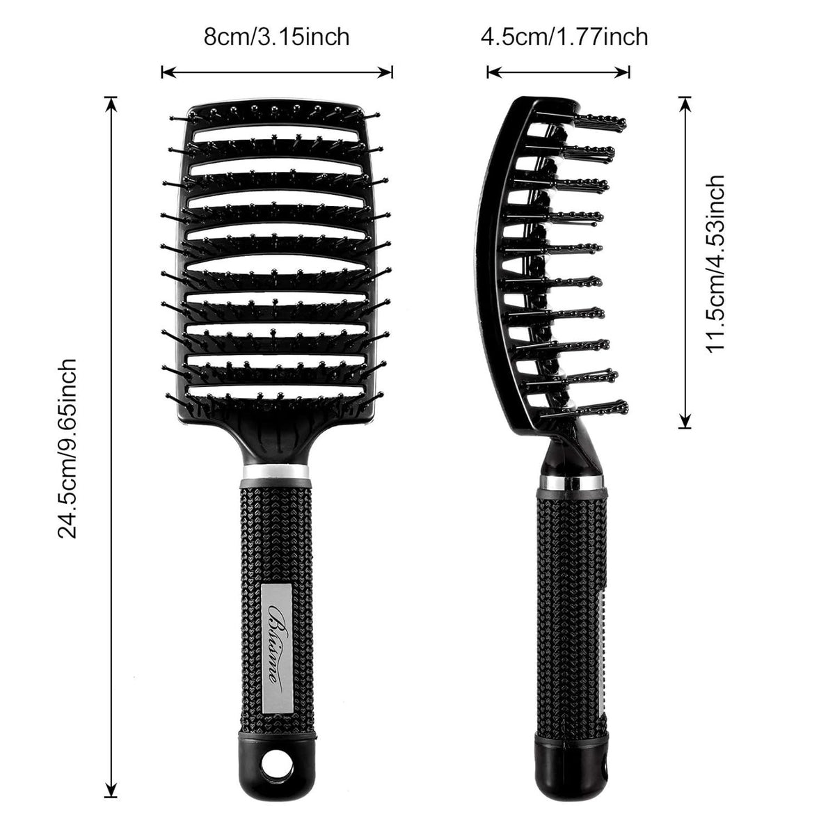 Pink Curved Vented Hair Brush for Faster Blow Drying and Styling