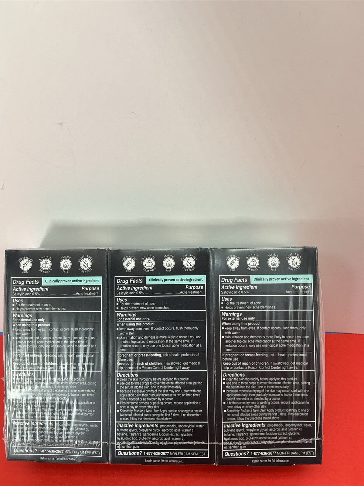 3-Pack Vitamin C Serum with Hyaluronic Acid for Face - Skin Care Set