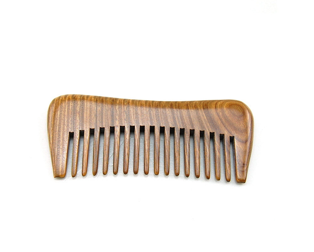 Natural Wooden Pocket Comb for Hair and Beard - Anti-Static & Portable Grooming Tool