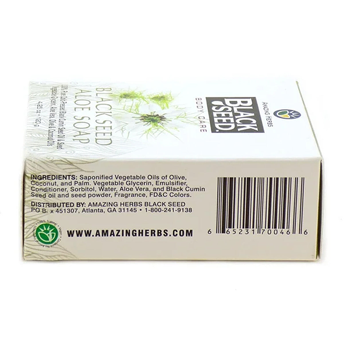 Amazing Herbs Black Seed Aloe Bar Soap, 4.25 Ounces