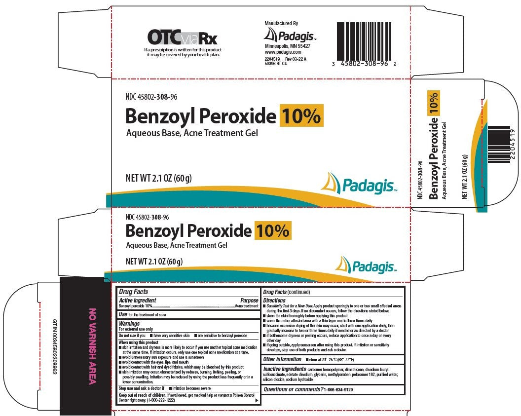 Benzoyl Peroxide 10% Acne Treatment Gel for Clear Skin - 2.1 Ounce