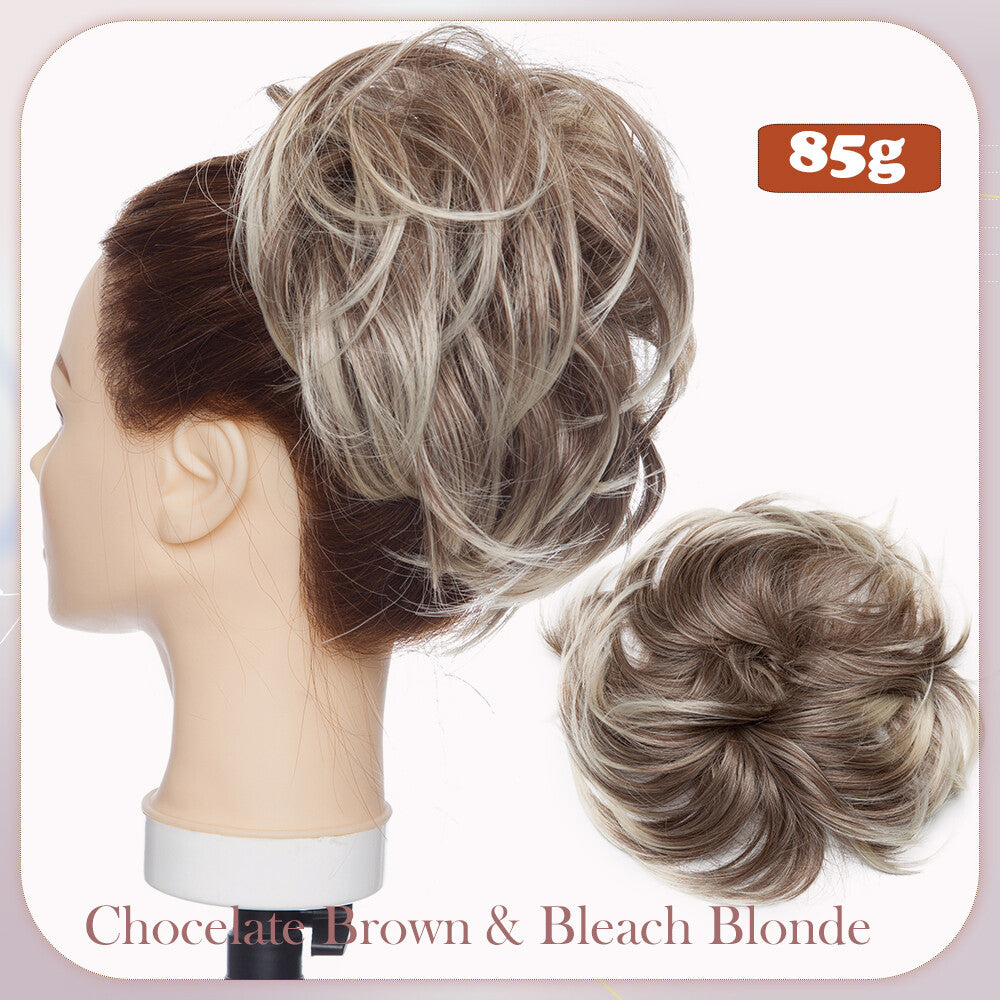 Large Messy Bun Hair Extension Wrap - Thick, Natural Look, Adjustable Updo