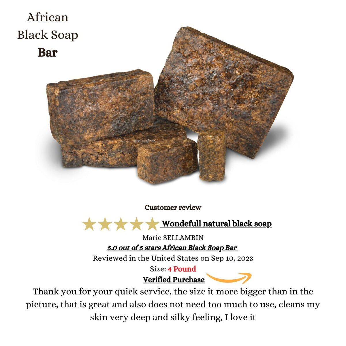 African Black Soap Wholesale - Organic Unrefined Natural Soap Bar - Multiple Sizes