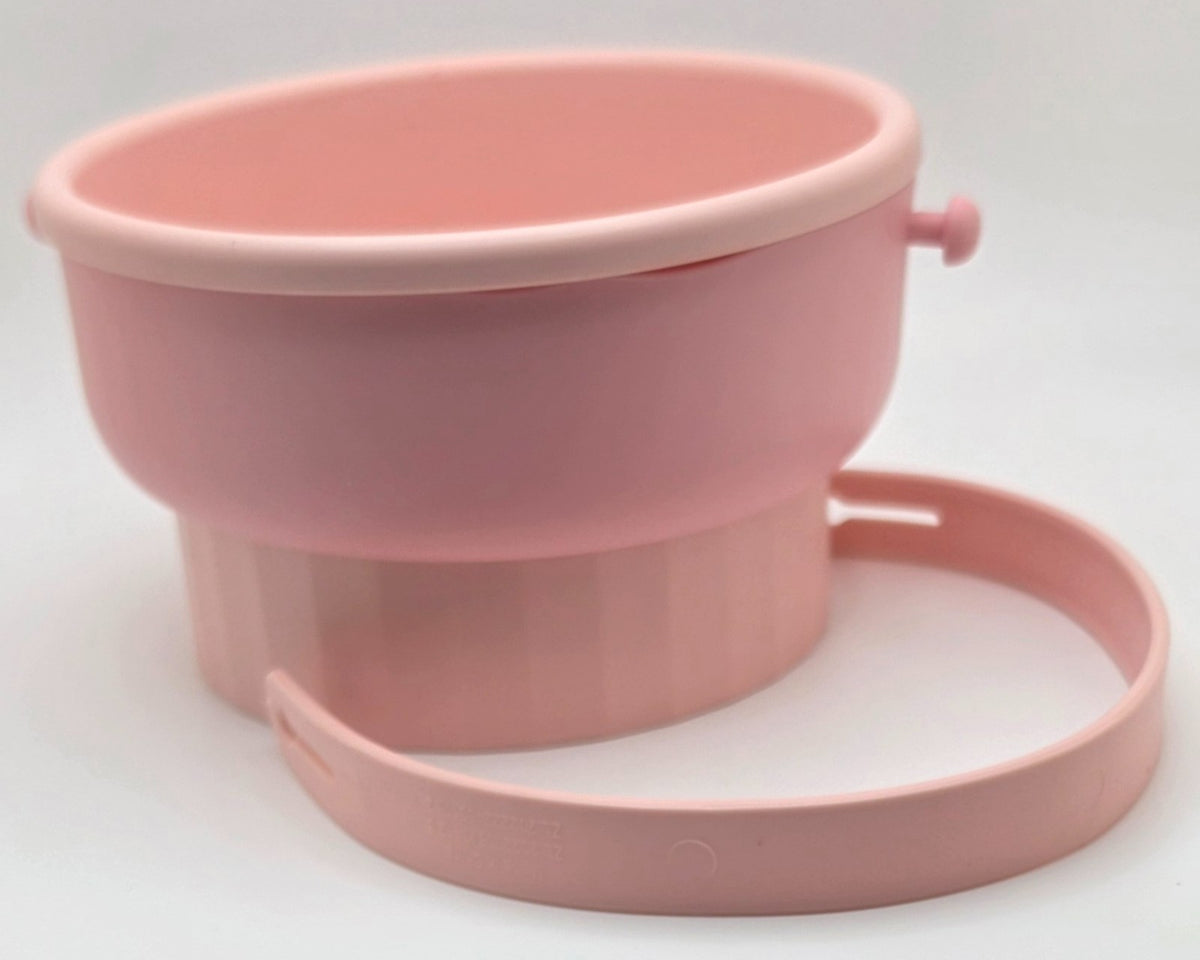 Silicone 3-in-1 Makeup Brush Cleaning Bowl Storage Container - Pink