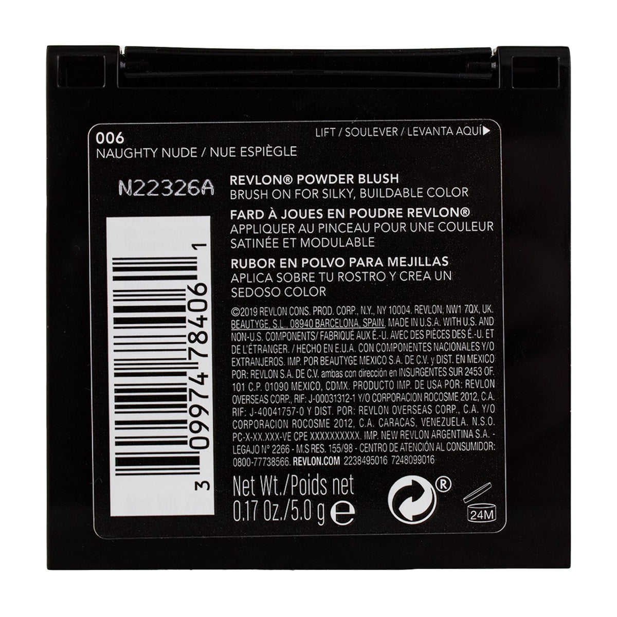 Revlon Powder Blush Naughty Nude 6 - Buildable Face Makeup, 0.17 oz, 2 Pack