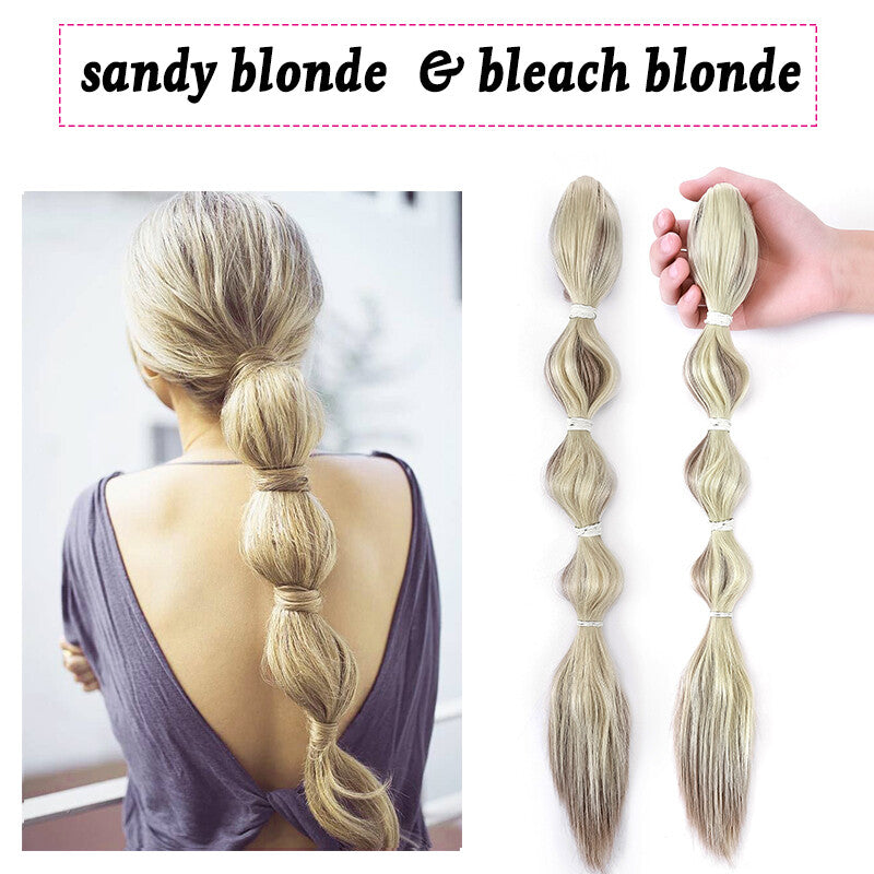 30-Inch Fluffy Ponytail Hair Extension with Claw Clip - Straight & Wave Styles