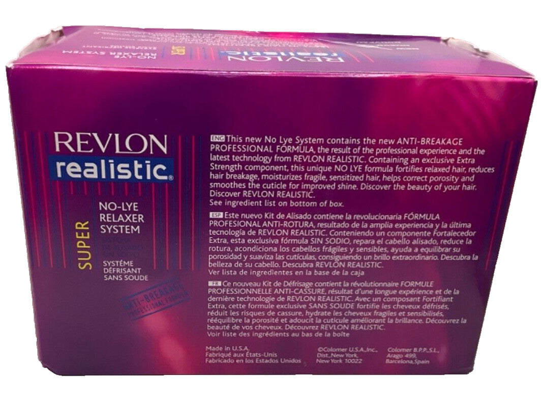 Revlon Realistic No-Lye Relaxer System - Super, Vintage Collectible