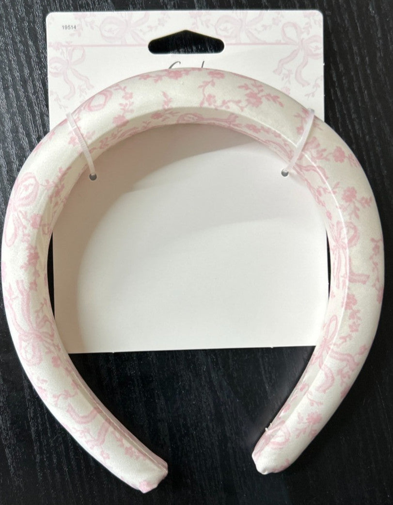 LoveShackFancy Goody Padded Fabric Headband Pink NEW 🚚✅