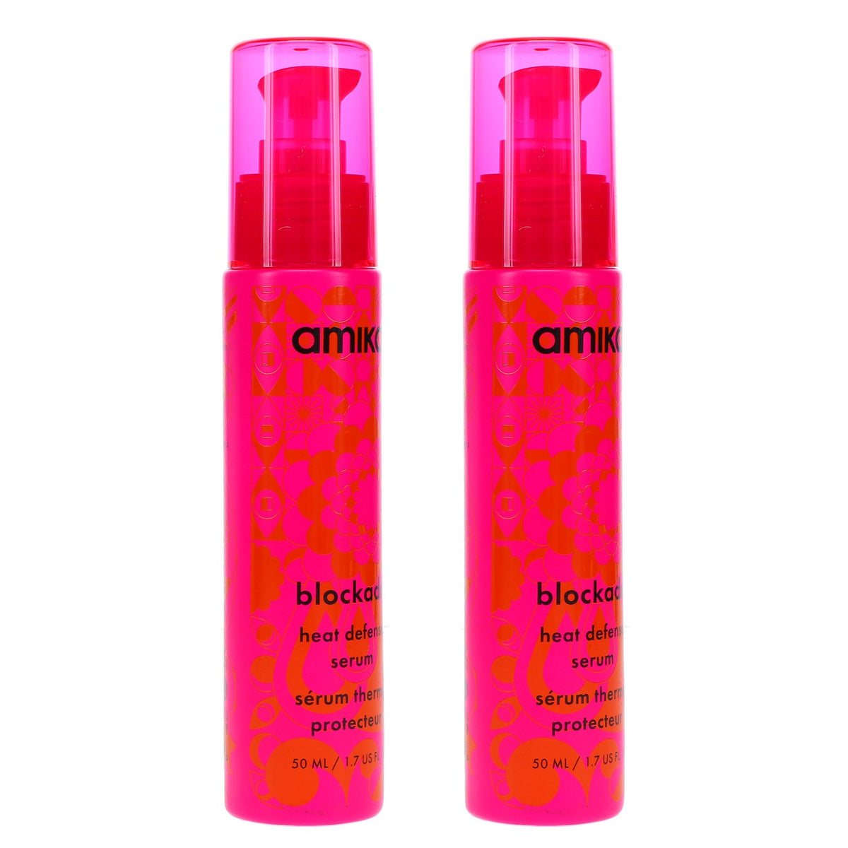 Amika Heat Defense Serum 1.7 oz - Protects Hair from Thermal Damage, 2 Pack
